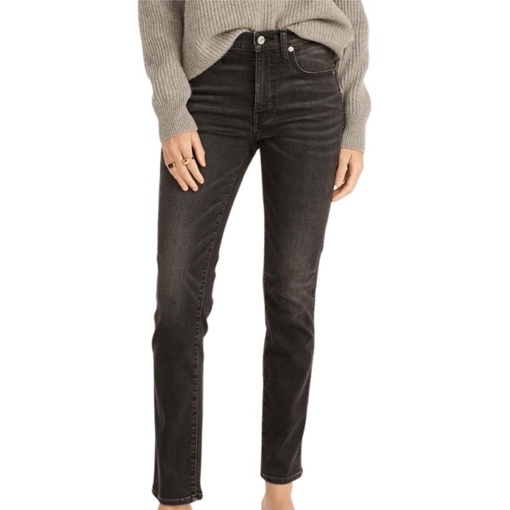 J Crew 9” vintage straight charcoal premium denim jeans.  Size 26.